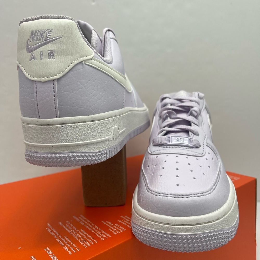 Nike Light Purple with White Accents WMNS AIR FORCE 1 07 NN Platform Sneakers - Picture 8 of 16